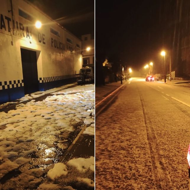 Una Tremenda Granizada Cubre De Blanco Las Calles De Tarifa