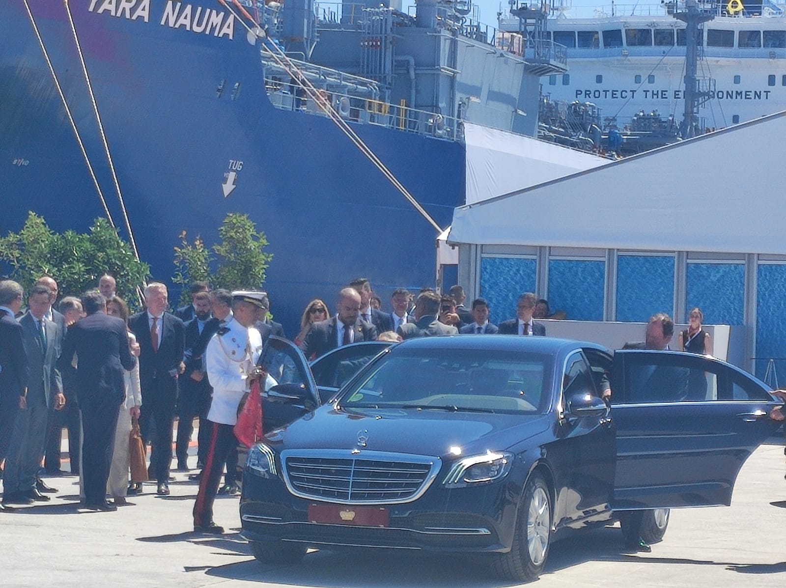 Sandra Domínguez y Mariángeles Benito / 8Directo. Los reyes de España y Holanda visitan el Puerto de Algeciras para respaldar el corredor marítimo de hidrógeno verde entre el Norte y el Sur de Europa