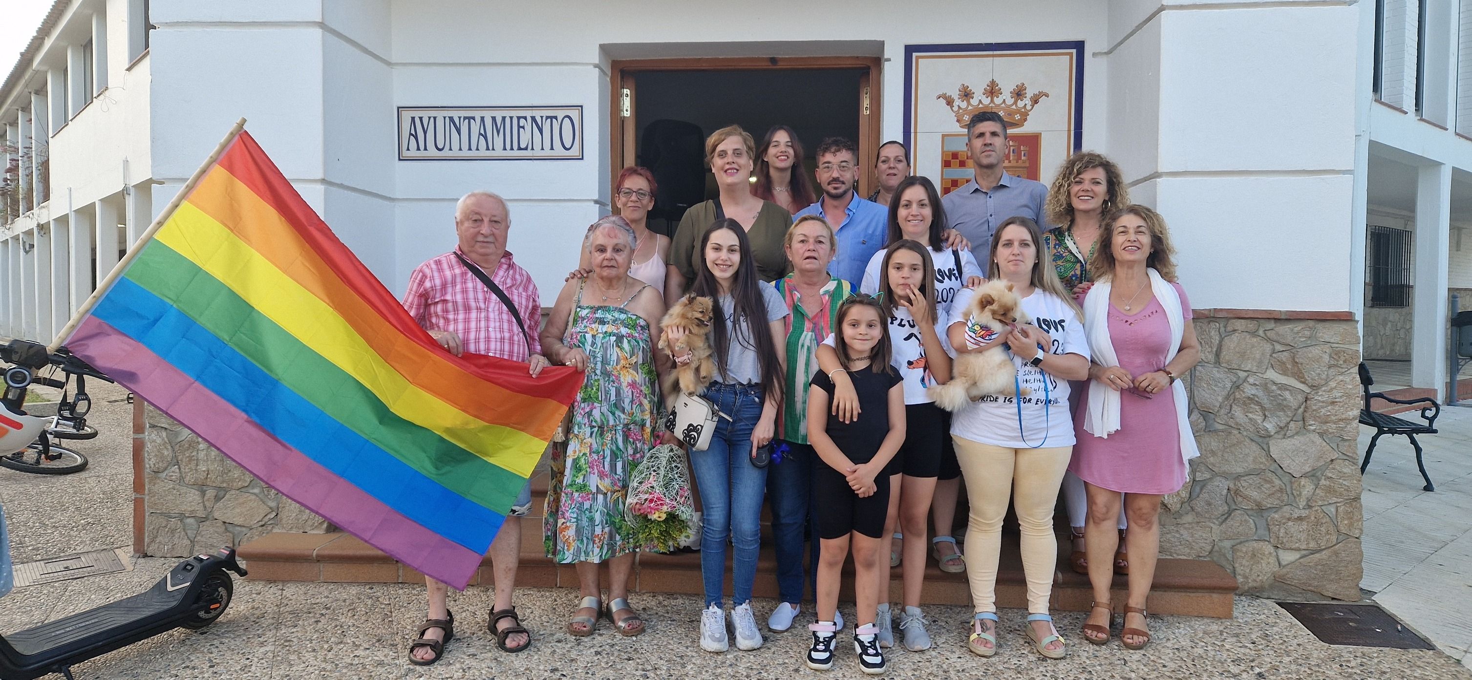 Miembros de Arcoíris, la nueva asociación que lucha por los derechos LGTBI en Castellar de la Frontera