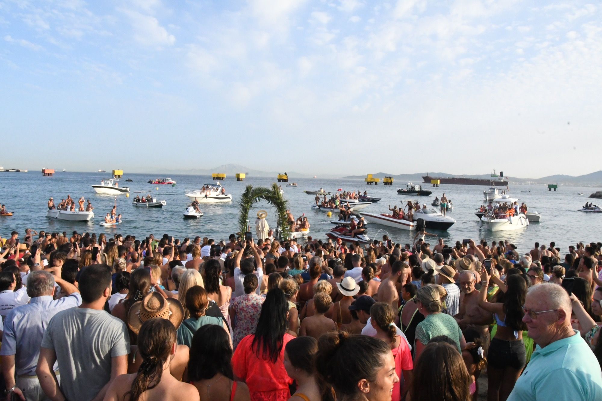 Fervor en Puente Mayorga con la Virgen del Carmen. Foto: Multimedia.