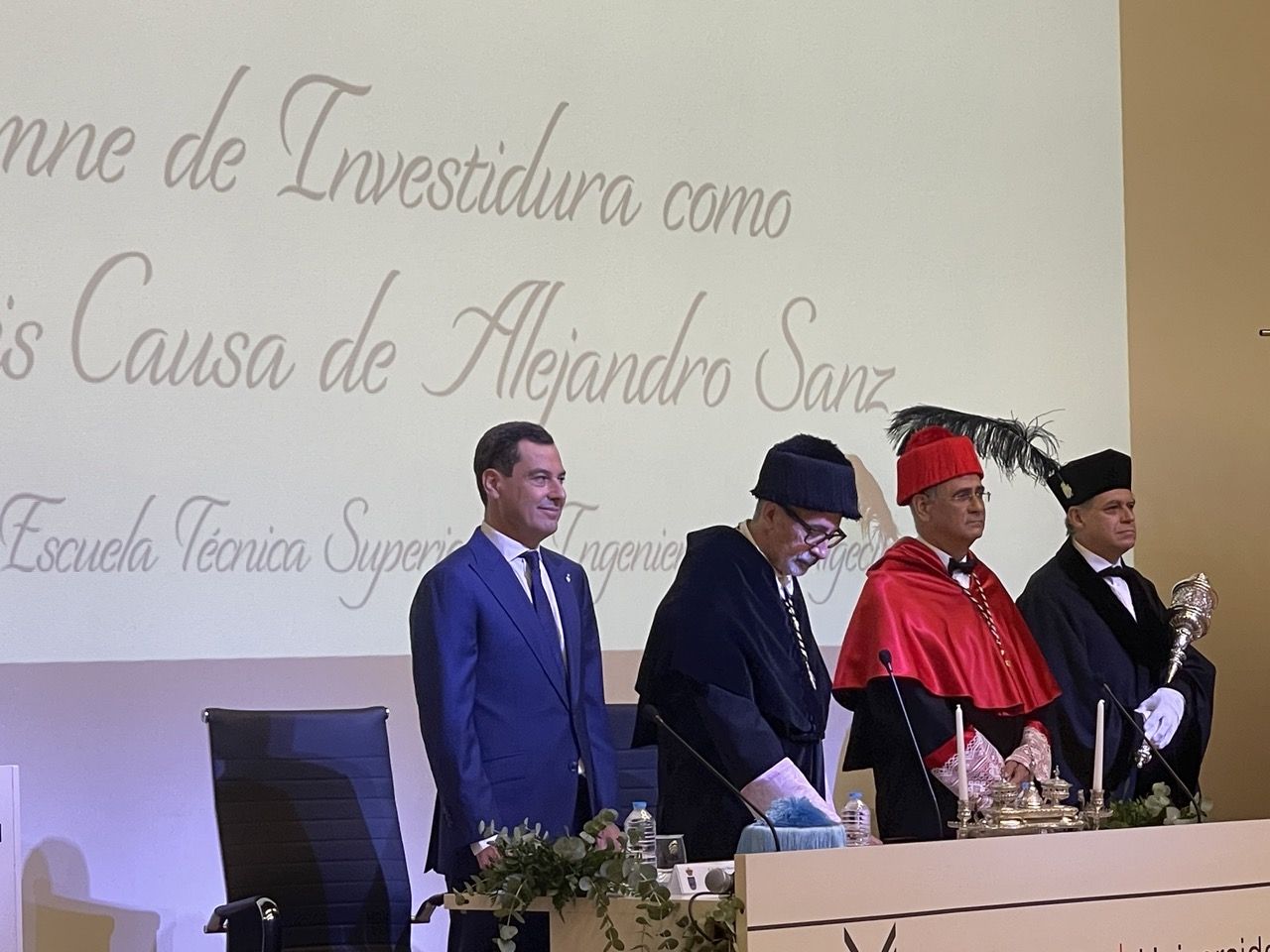 Acto de investidura de Alejandro Sanz como doctor Honoris Causa en Algeciras. Foto: Sofía Furse.