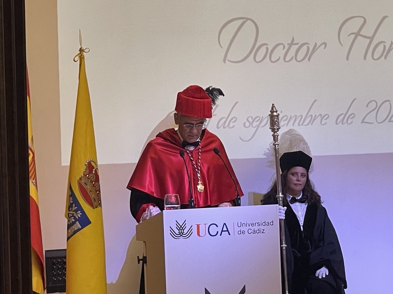 Acto de investidura de Alejandro Sanz como doctor Honoris Causa en Algeciras. Foto: Sofía Furse.