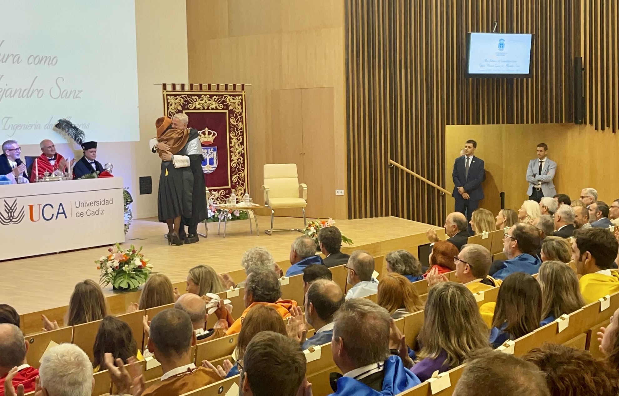 Acto de investidura de Alejandro Sanz como doctor Honoris Causa en Algeciras