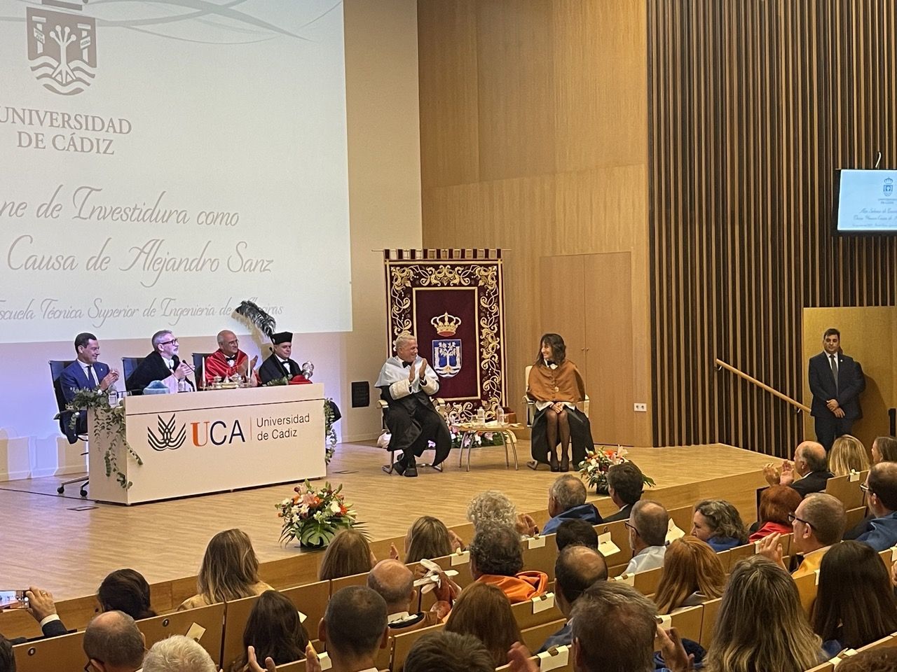 Acto de investidura de Alejandro Sanz como doctor Honoris Causa en Algeciras