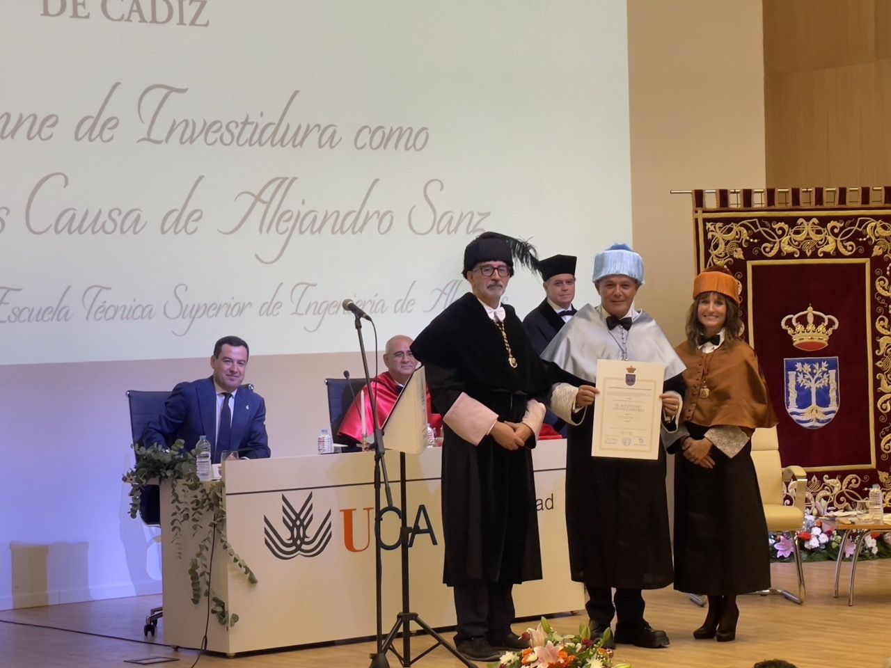 Acto de investidura de Alejandro Sanz como doctor Honoris Causa en Algeciras. Foto: Sofía Furse.