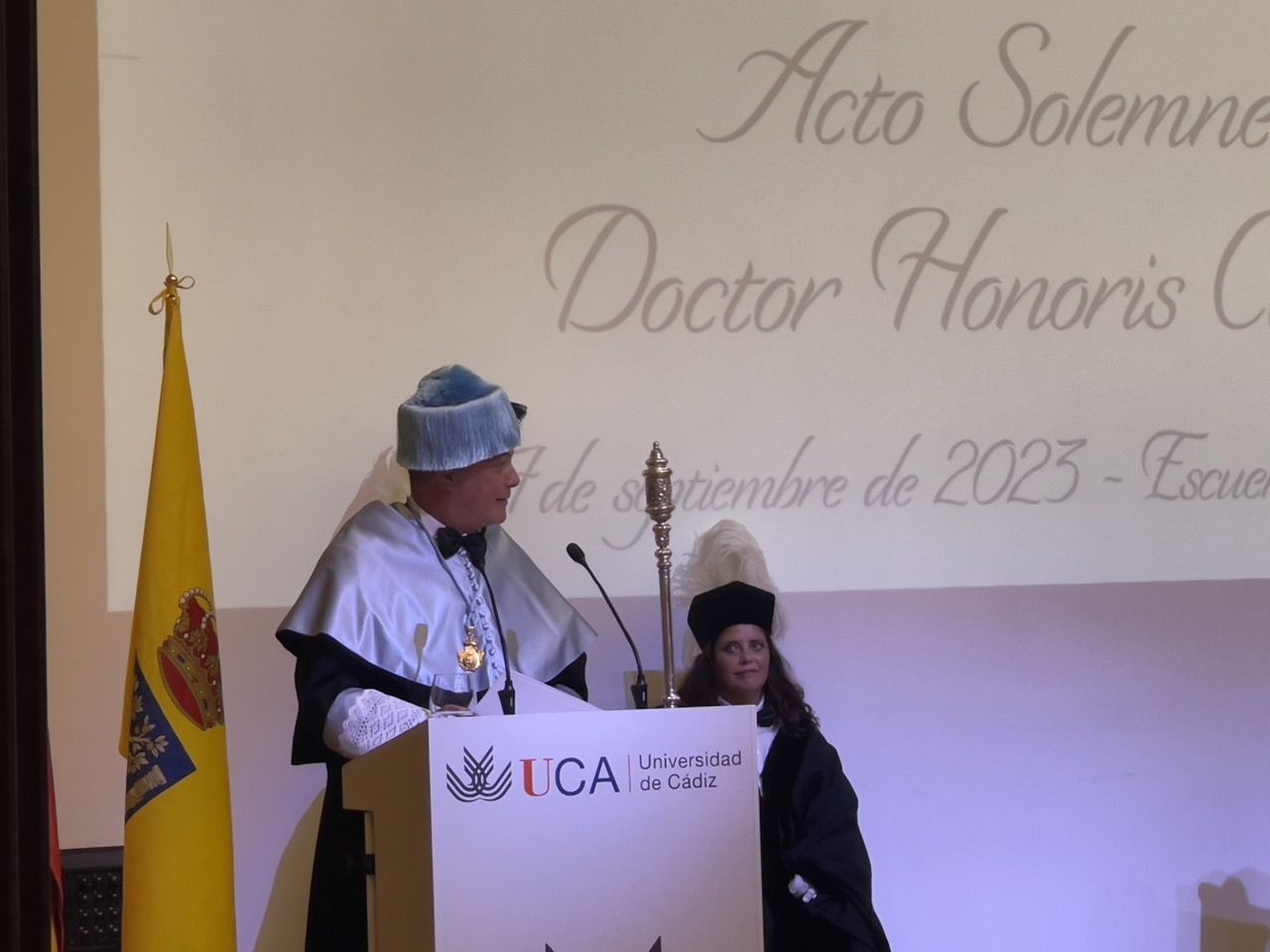 Acto de investidura de Alejandro Sanz como doctor Honoris Causa en Algeciras. Foto: Sofía Furse.