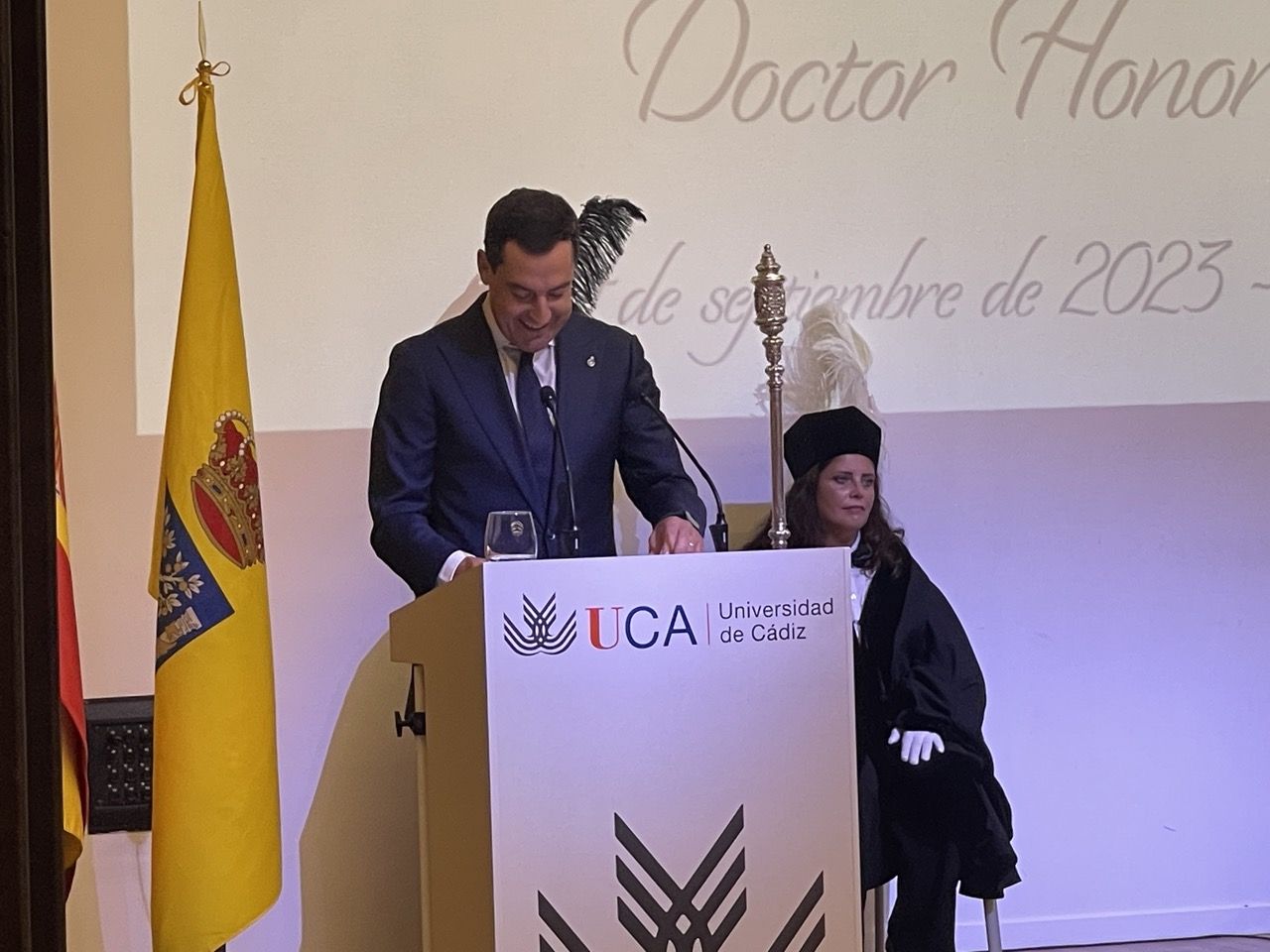 Acto de investidura de Alejandro Sanz como doctor Honoris Causa en Algeciras. Foto: Sofía Furse.