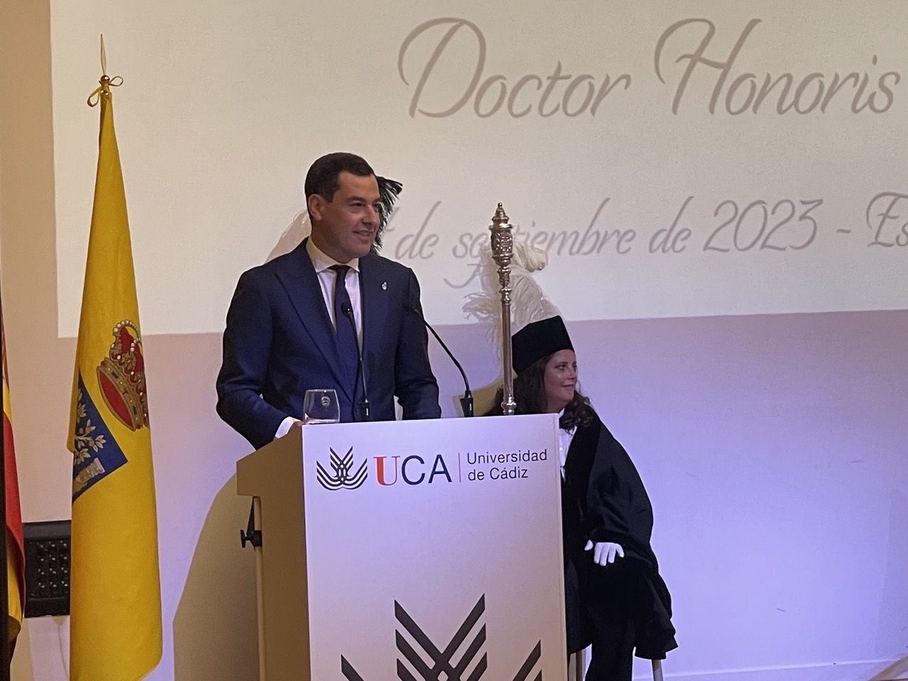 Acto de investidura de Alejandro Sanz como doctor Honoris Causa en Algeciras. Foto: Sofía Furse.