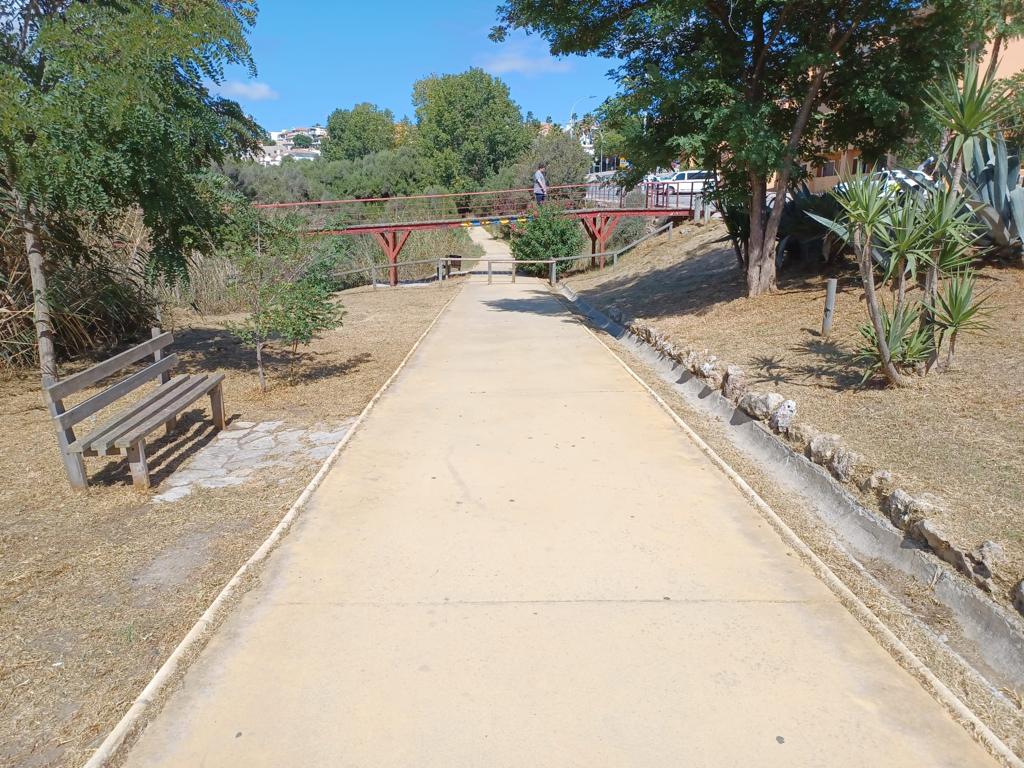 Imagen del estado en el que se encuentra ahora el parque fluvial del Pícaro.