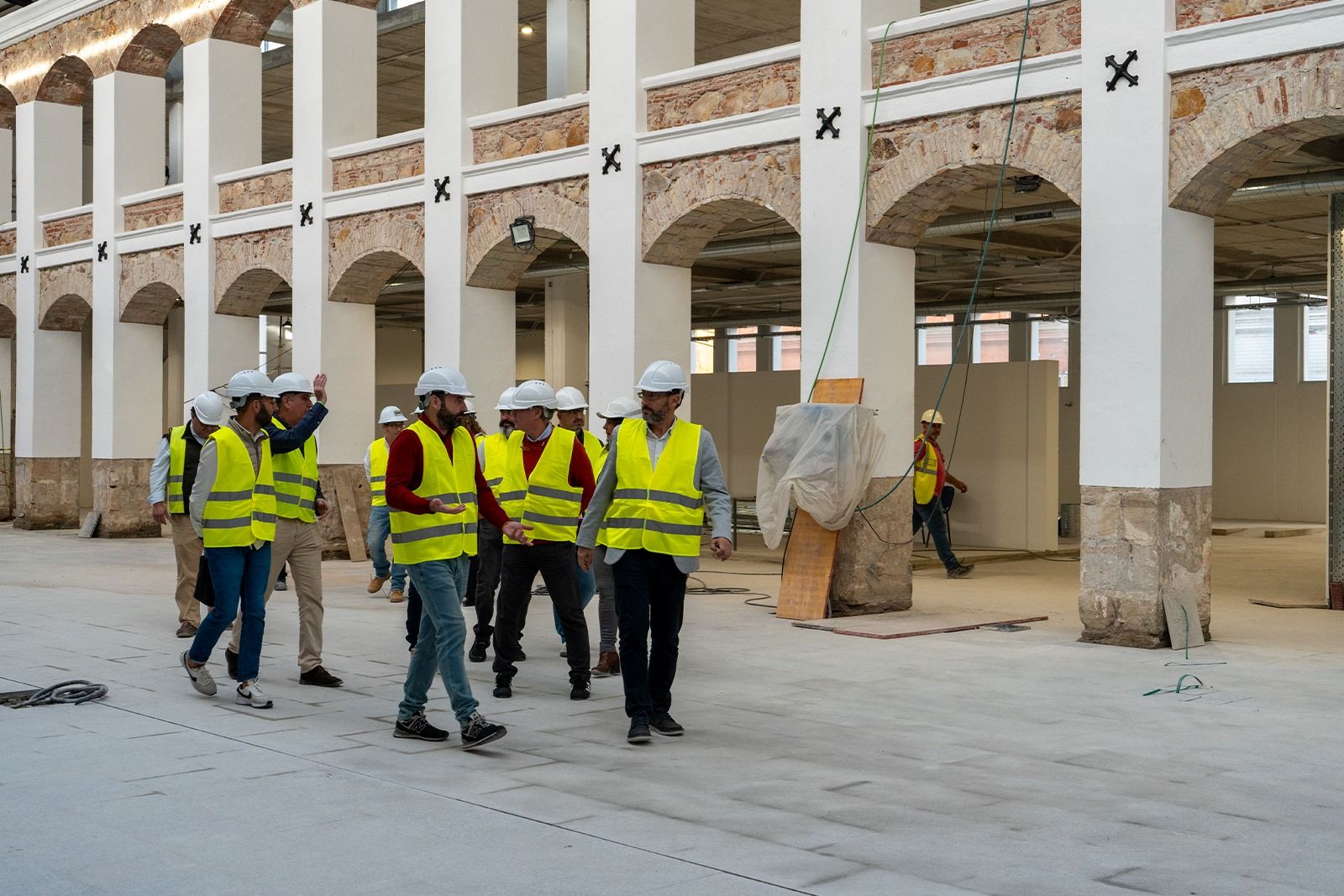 Visita a las obras del Mercado de la Concepción. Foto: Fabián España.