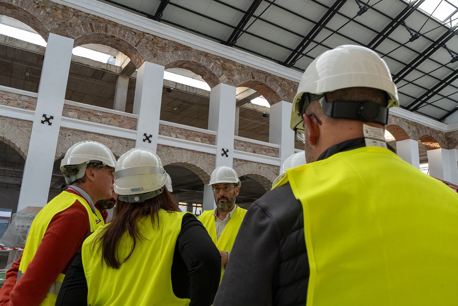 Visita a las obras del Mercado de la Concepción. Foto: Fabián España.