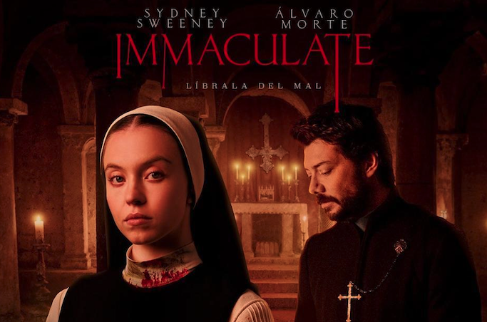 El algecireño Álvaro Morte, junto a Sydney Sweeney en su última película 'Immaculate'. El algecireño Álvaro Morte da el salto a Hollywood con su última película 'Inmaculada'