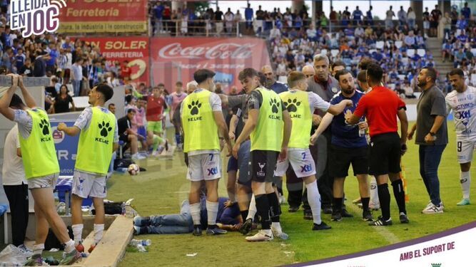 El Lleida Esportiu-Yeclano Deportivo, suspendido por lanzamiento de objetos/Foto: LLEIDA EN JOC