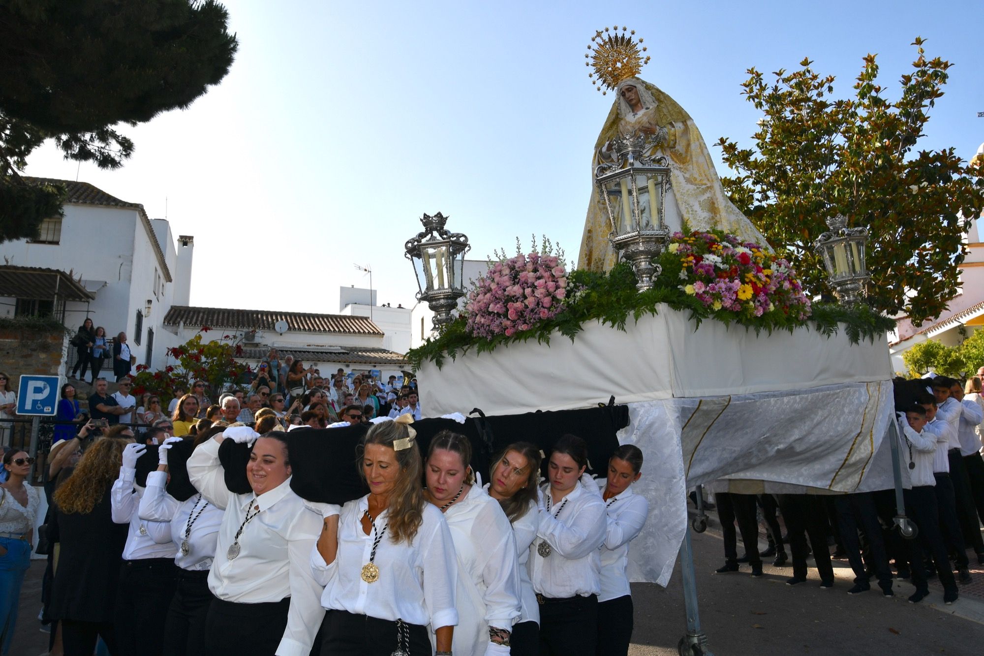 Procesión de la Virgen en Guadiaro en conmemoración del 'Milagro', 41 años después.