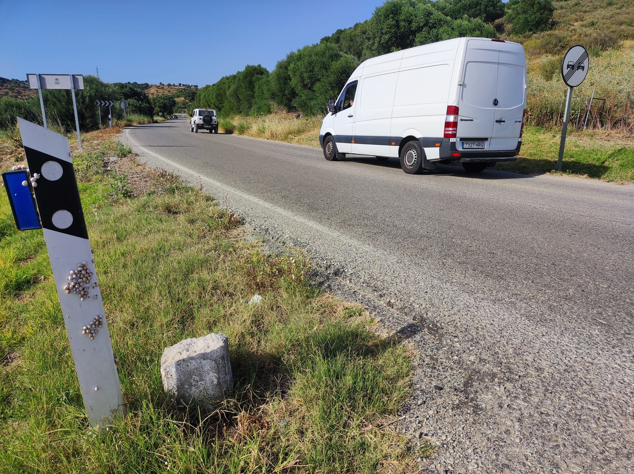 Un punto de la A-405 a su paso por Jimena. Foto: S.D. / 8Directo. ​​​​​​​