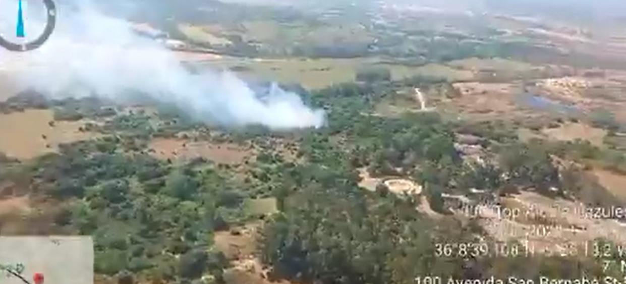 El Infoca estabiliza el incendio de Algeciras y retira los medios aéreos.