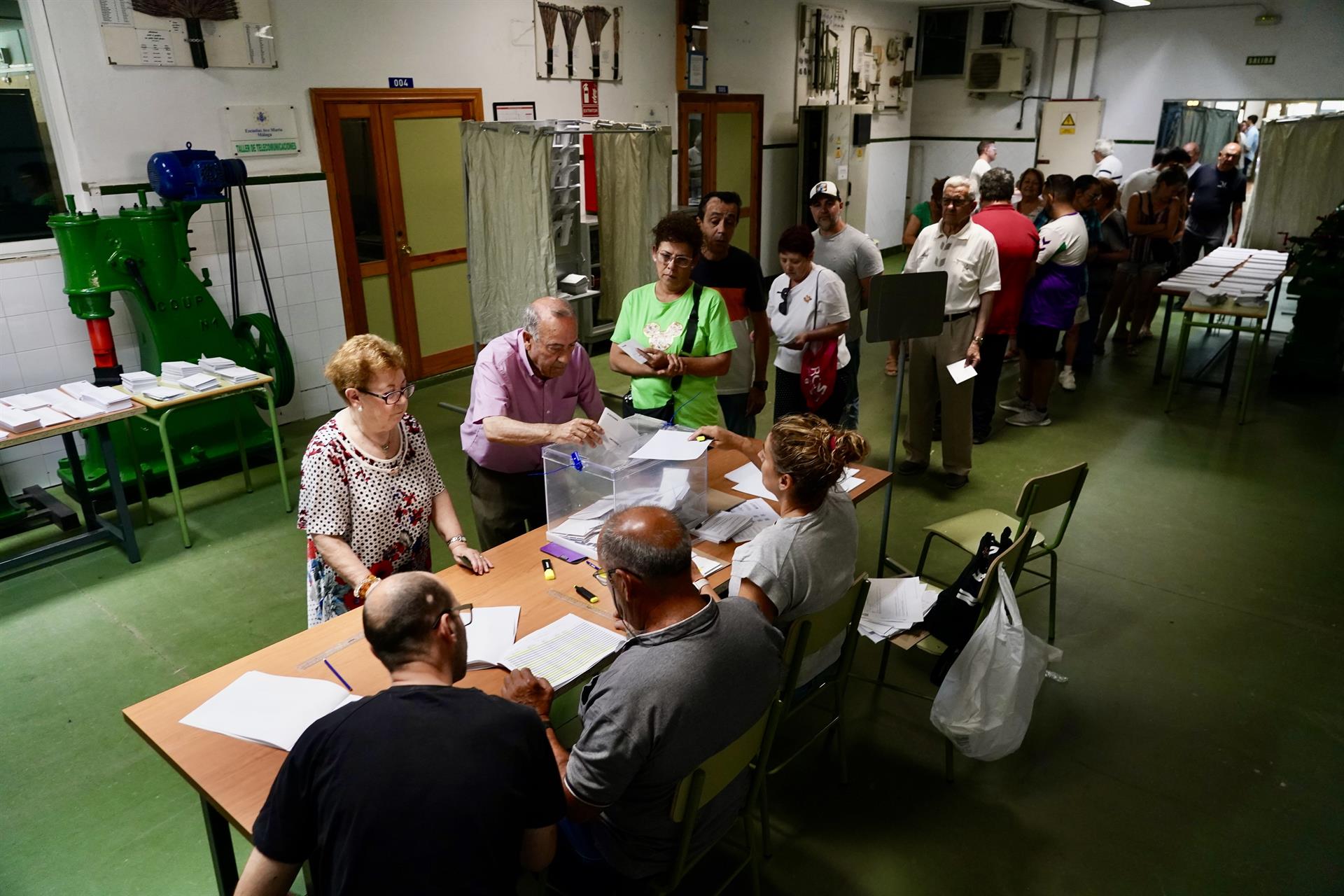 Vista de un colegio electoral en Málaga, a 9 de junio de 2024, en Málaga (Andalucía, España). - Álex Zea - Europa Press