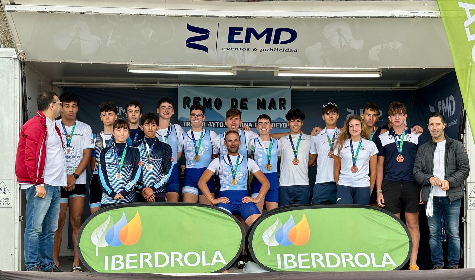 El Club Remo de Mar La Línea consigue tres oros y una plata en la Liga Nacional