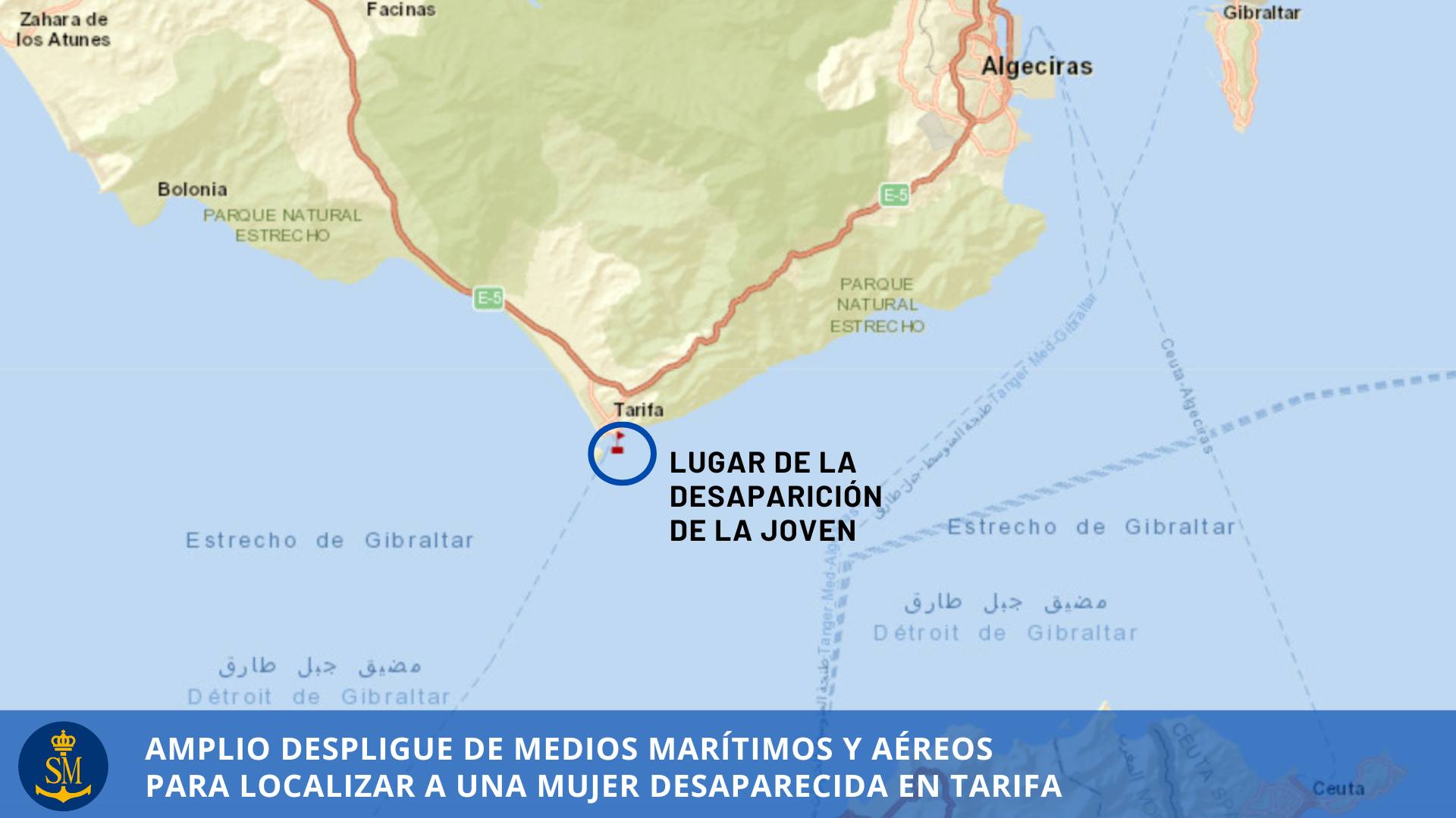 Salvamento Marítimo busca en el mar a Úrsula Cortés, joven desaparecida en Tarifa