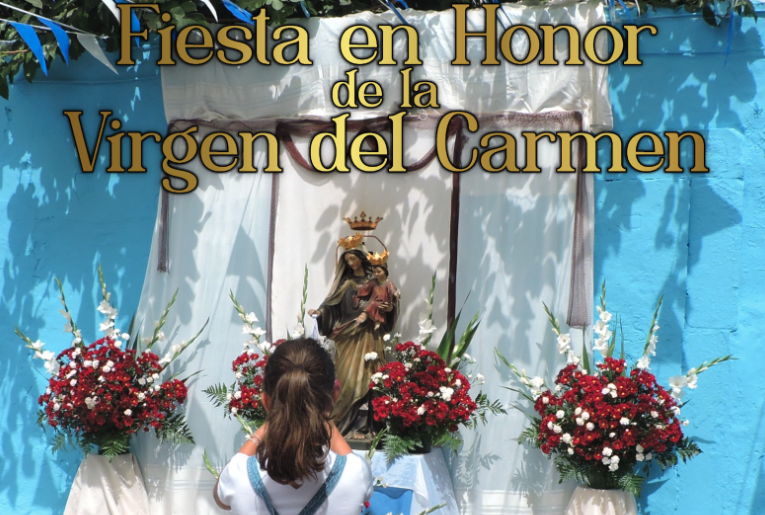 La asociación RecreArte recupera el altar a la Virgen del Carmen en la calle Tarifa