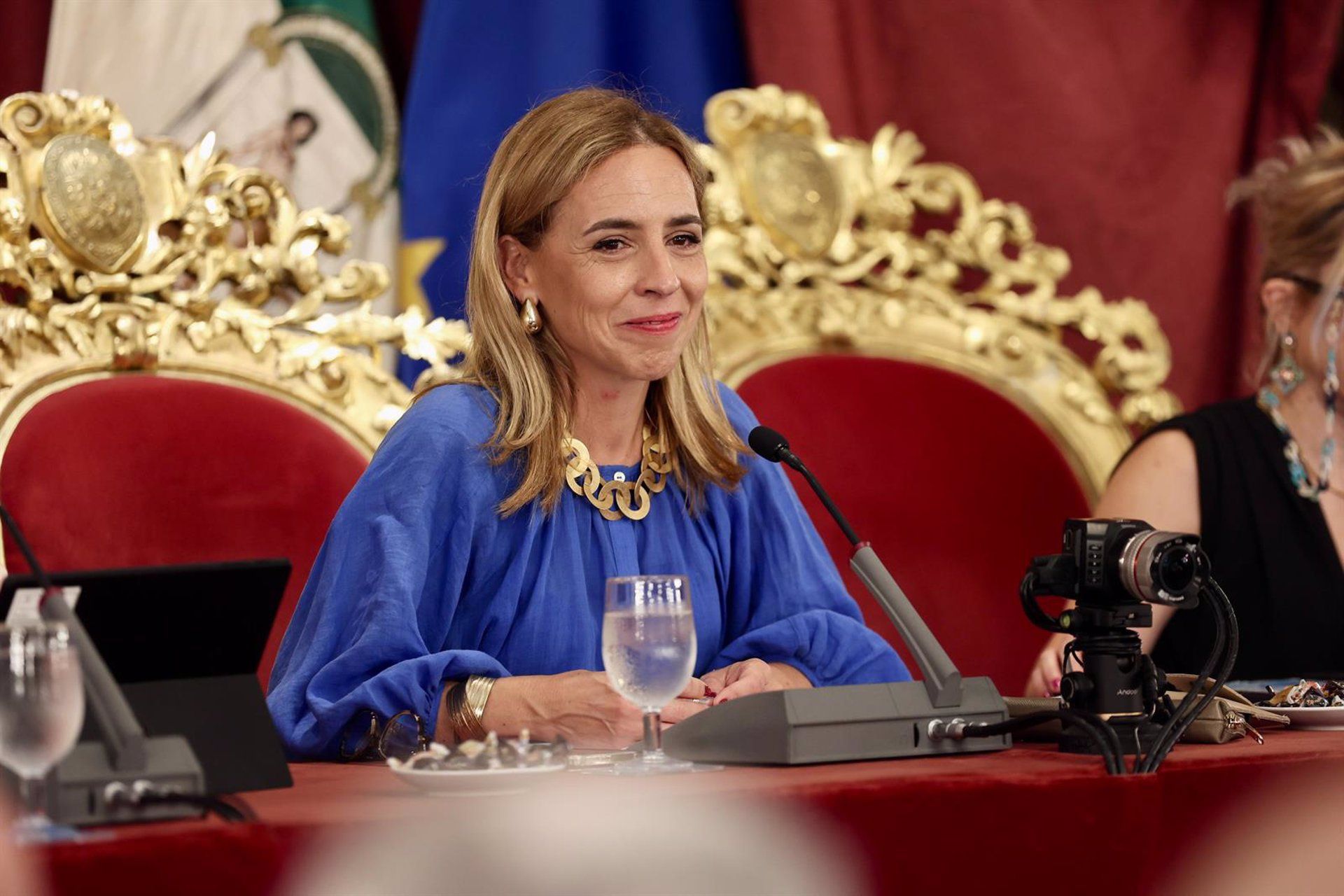 La presidenta de la Diputación de Cádiz, Almudena Martínez, en el Pleno del mes de julio. - Nacho Frade - Europa Press