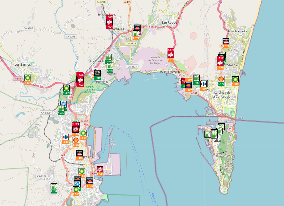 Baja el precio de los carburantes: las gasolineras más baratas del Campo de Gibraltar