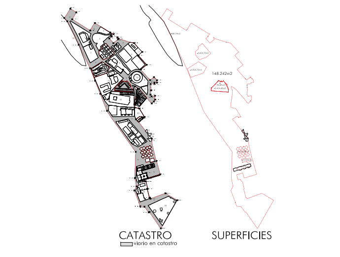 Plano de la transformación urbanística del frente litoral urbano de Tarifa. 