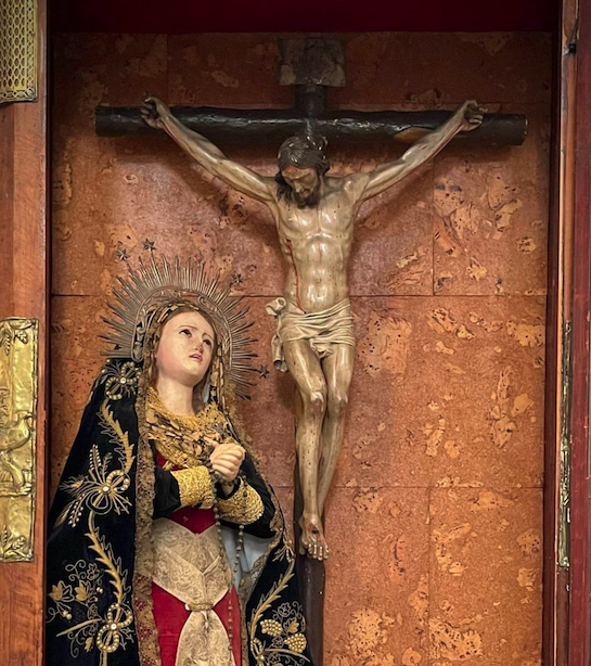 Calvario de la parroquia que procesionó hace un siglo por la Villa de Los Barrios.