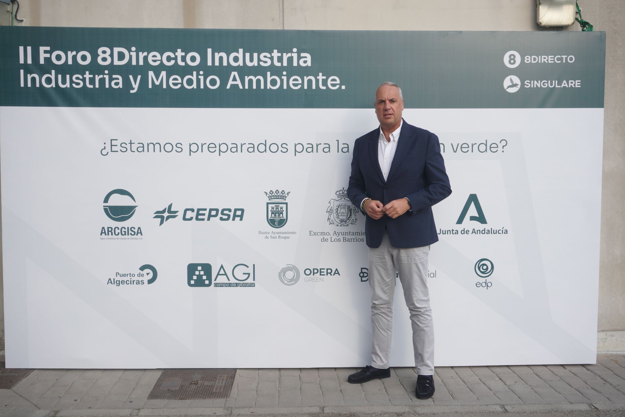 Foto: Juan Manuel Galindo. Ruiz Boix destaca en el foro de 8Directo el papel clave de San Roque en la producción industrial. 