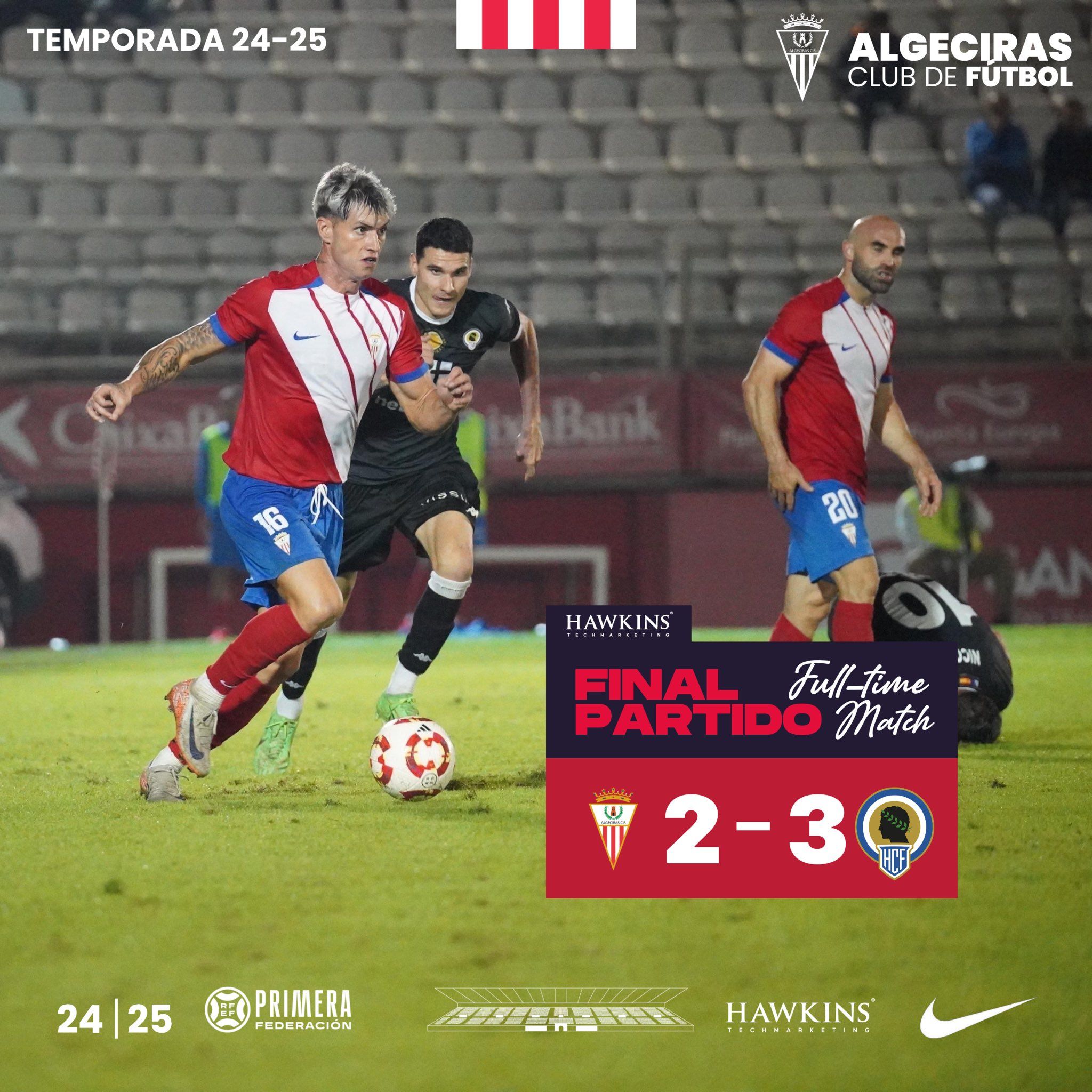 (2-3) El Algeciras sufre una preocupante derrota contra el Hércules