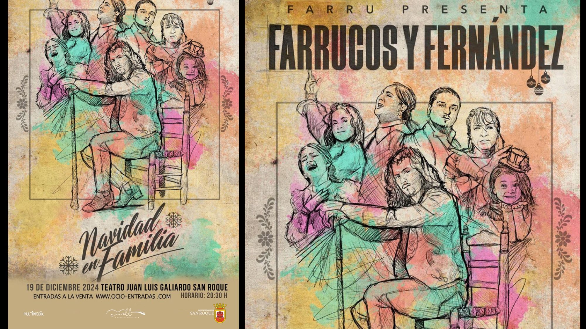 'Farrucos y Fernández. Navidad en Familia', el 19 de diciembre en el Teatro Juan Luis Galiardo.