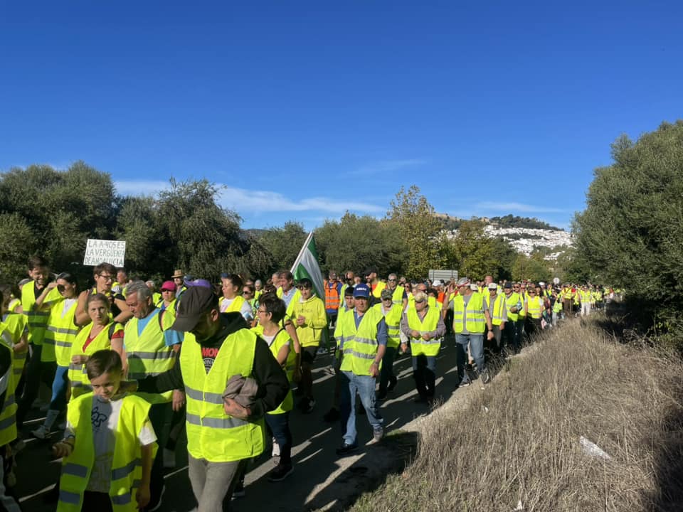 Jimena se manifiesta por el arreglo integral de la A-405, "una carretera que mata". Foto: S.F./ 8Directo