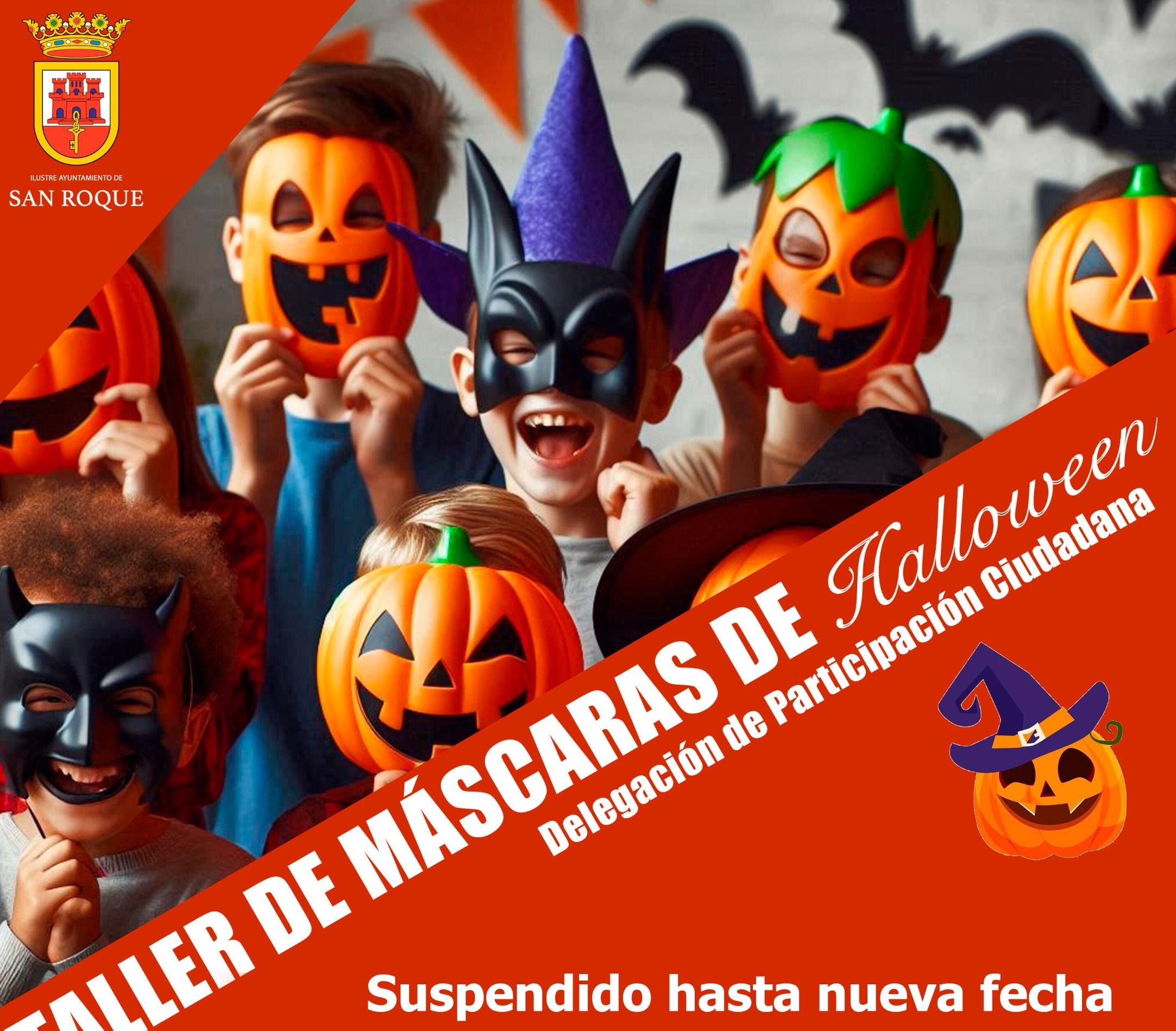 La lluvia obliga a suspender los talleres de Halloween hasta nueva fecha.