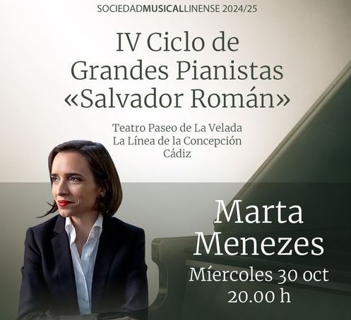 El recital de Marta Menezes pone fin este miércoles al IV Ciclo de Pianistas 'Salvador Román'.