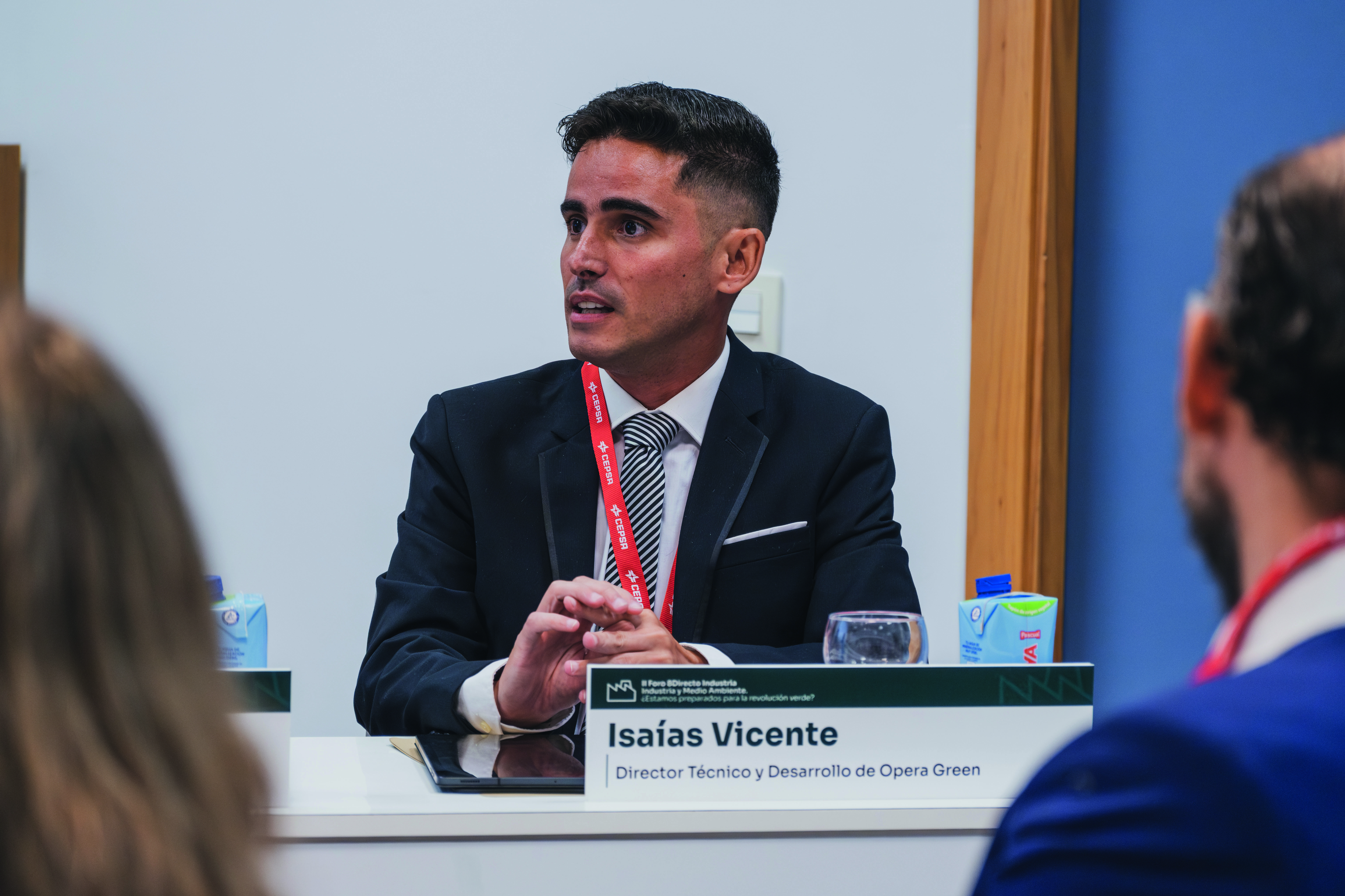 El futuro del hidrógeno: empleo verde y descarbonización. Isaías Vicente Cera, director Técnico y de Desarrollo de Ópera Green, participa en el II Foro Industria de 8Directo. Foto: Juan Manuel Galindo. 