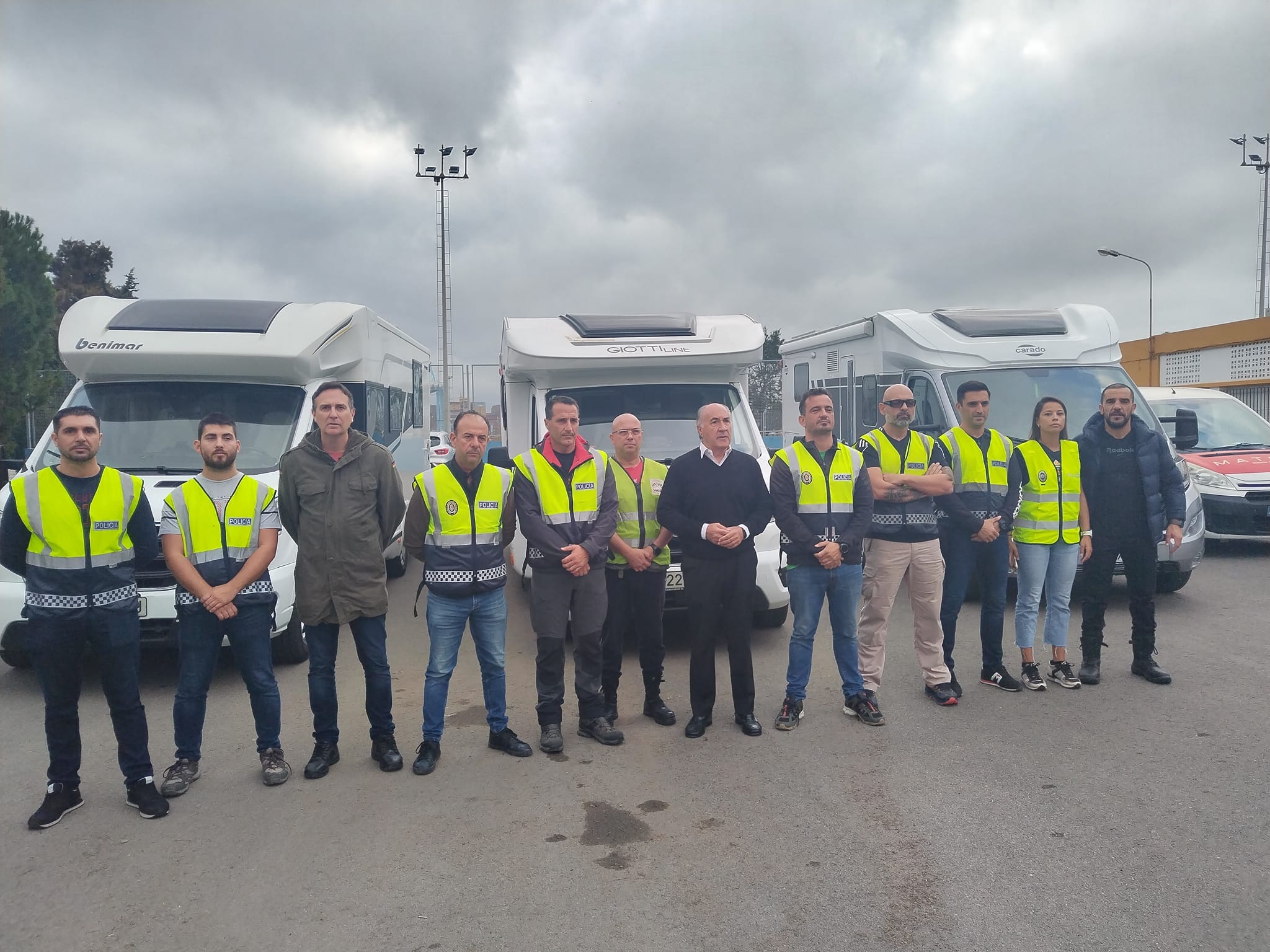 Policías Locales voluntarios en Valencia.