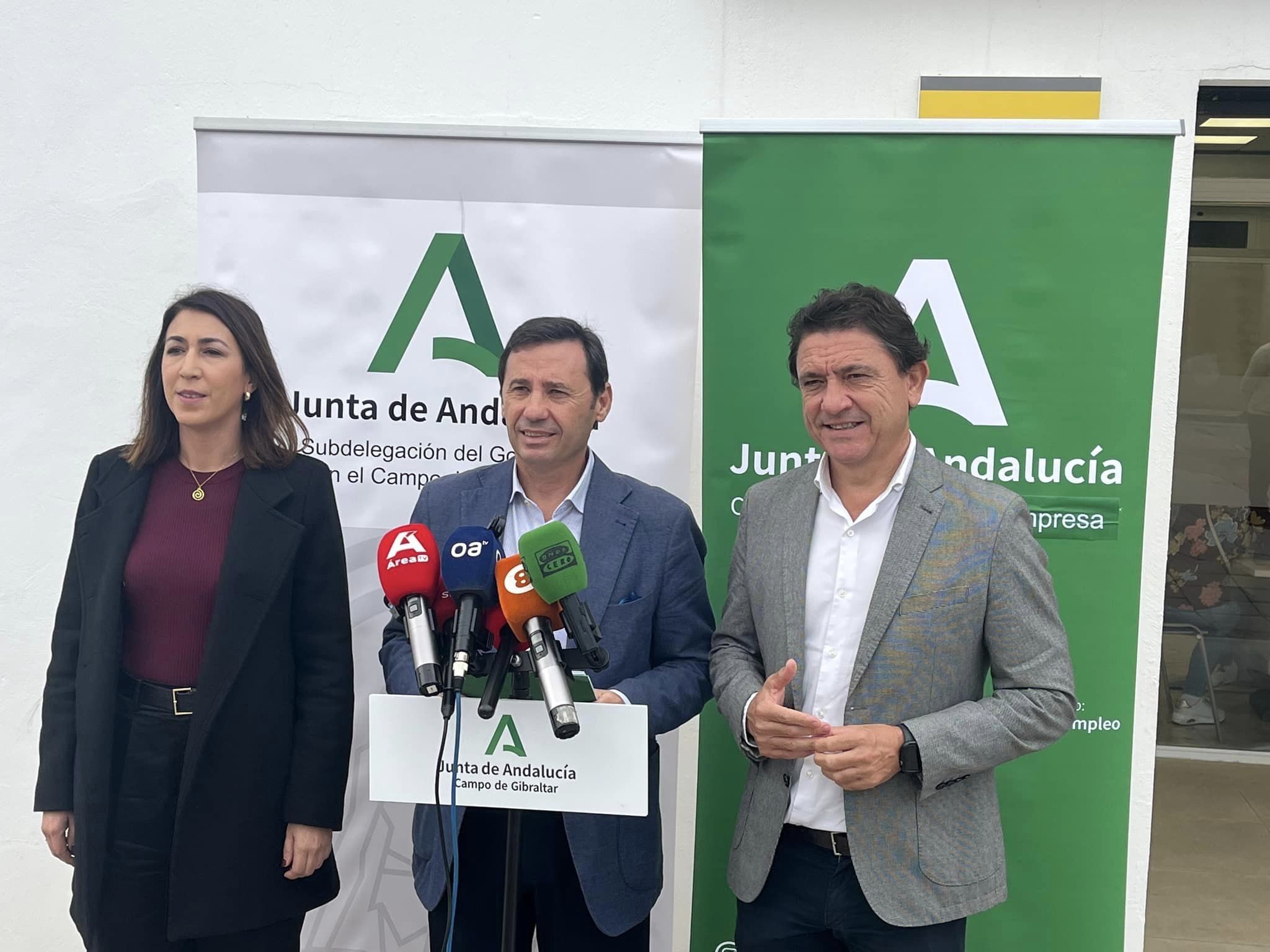 Imagen de la presentación del nuevo plan de empleo en Los Barrios. La Junta destina 4,5 millones de euros para la creación de unos 428 empleos en el Campo de Gibraltar 