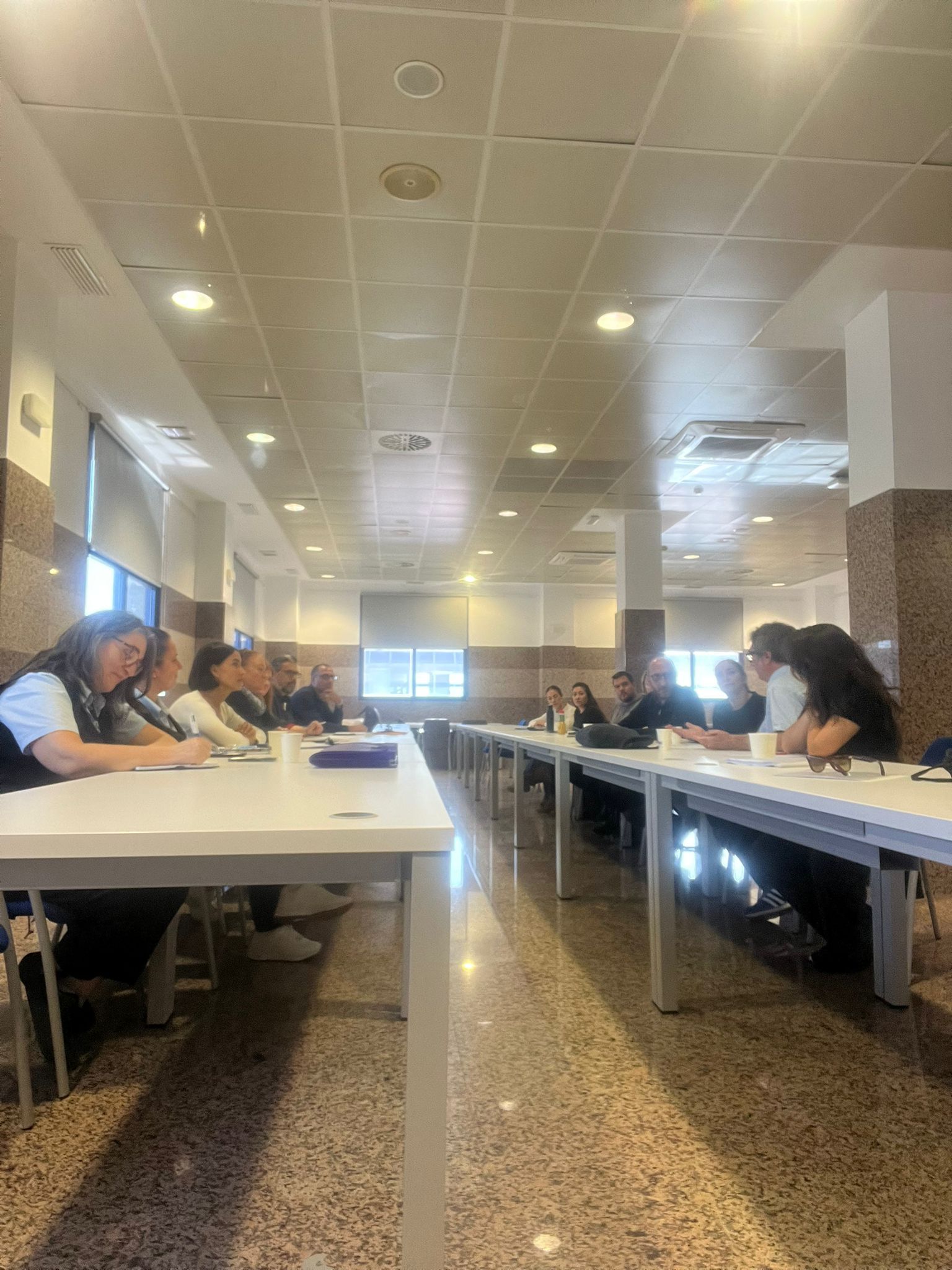 Reunión CCOO con comité de empresa de FRS. Titular: Preocupación por los empleos en la 'guerra' Baleària-FRS por la gestión de la línea Tarifa-Tánger