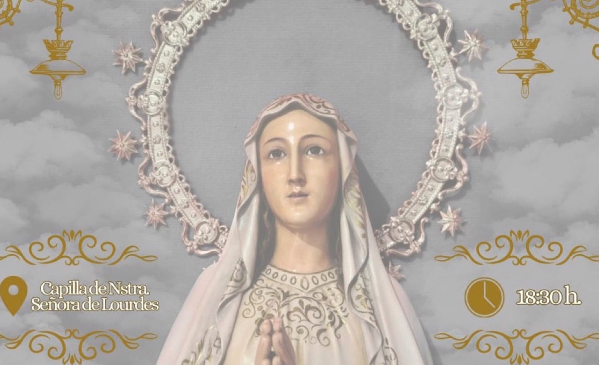 La tradicional procesión de la Virgen de Lourdes, este domingo por las calles de Taraguilla