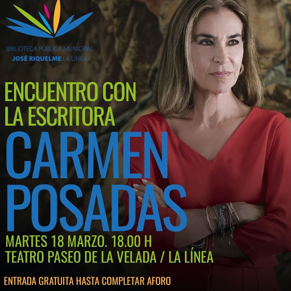 Encuentro literario con la escritora Carmen Posadas, el 18 de marzo en el Teatro de La Velada.