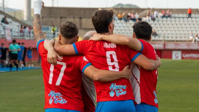 Celebración del 1-0. Foto: Algeciras CF. Celebración del 1-0. Foto: Algeciras CF.